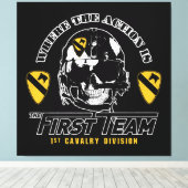 1e divisie Cavalry Canvas Afdruk (Insitu (Houten vloer))