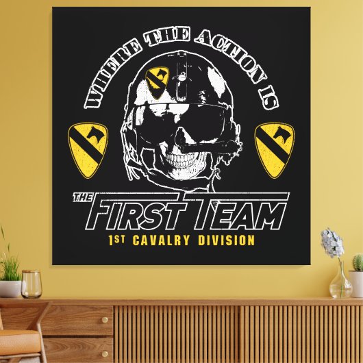 1e divisie Cavalry Canvas Afdruk (Insitu (Woonkamer))