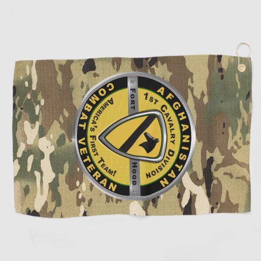 1e divisie Cavalry Golfhanddoek (Horizontaal)