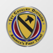 1e divisie Cavalry Raamsticker (Vel)