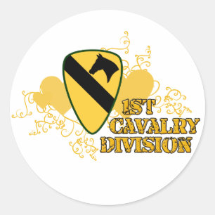 1e divisie Cavalry Ronde Sticker