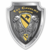 1e divisie Cavalry Sticker (Voorkant)