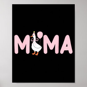 1e Eerste Verjaardag Een Dwaze Gans Mama Familie Poster