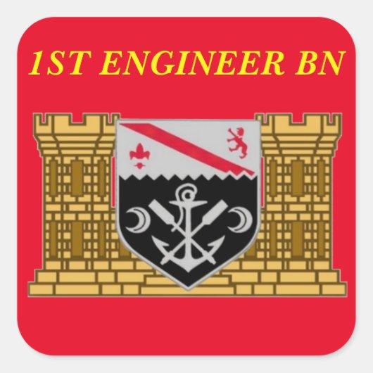 1E ENGINEER BATALJON STICKERS (Voorkant)