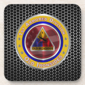 1e gepantserde divisie Oude irondes Bier Onderzetter (Voorkant)