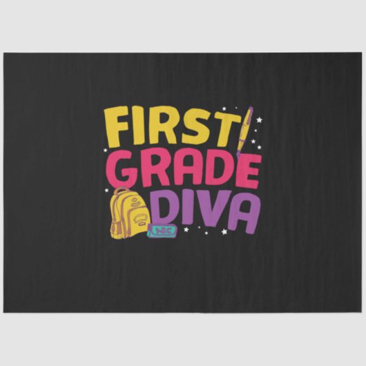 1e graad leraar 1e graad diva tissuepapier (Voorkant)