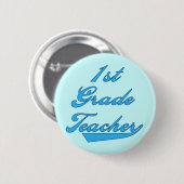 1e graad leraar blauwe hemden en cadeautjes ronde button 5,7 cm (Voorkant /achterkant)