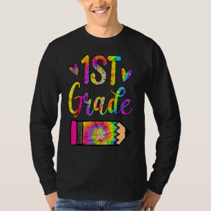 1e graad leraar leerstof leergierig naar school t-shirt