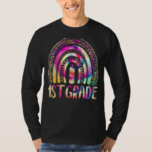 1e graad leraar tijger kleurstof regenboog terug n t-shirt