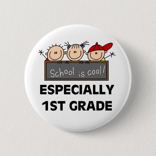 1e graad school: kool ronde button 5,7 cm (Voorkant)