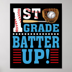 1e graad terug naar school 1e graad Batter omhoog Poster