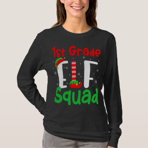 1e graads ELF Squad Funny Kerstmis ELF Kinder Teac T-shirt