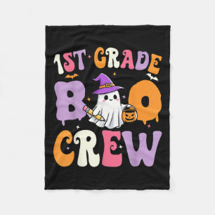 1e Grade Boo Crew Spooky Eerste Grade Halloween Te Fleece Deken