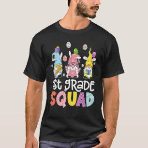 1e gradenvierkant Bunny Gnome Rabbit Eggs Hunting T-shirt