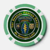 1e groep speciale strijdkrachten poker chips (Achterkant)