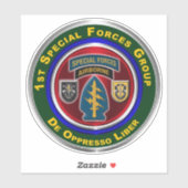 1e groep speciale strijdkrachten sticker (Vel)