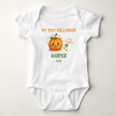 1e Halloween Happy Schattigee Pompoen Bodysuit (Voorkant)