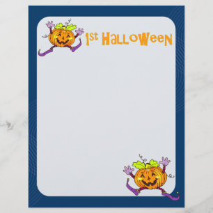1e Halloween Pumpkin Scrapbook Paper 2 Flyer