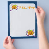 1e Halloween Pumpkin Scrapbook Paper 2 Flyer (Hand)