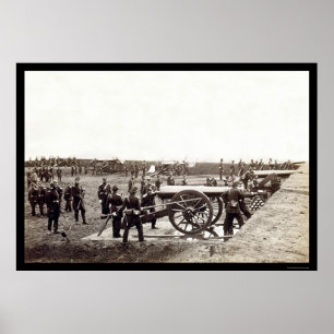 1e hulpartillerie van Connecticut Heavy in Fort Ri Poster