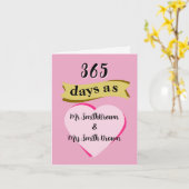 1e huwelijksverjaardag kaart Paper first (Gele Bloem)