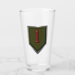 1e Infanteriedivisie “Big Red One” Geborduurd Lapj Glas