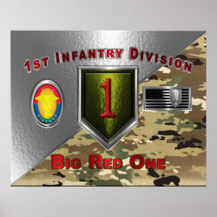 1e infanteriedivisie "Big Red One" Poster