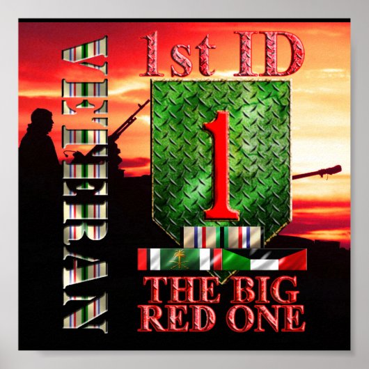 1e Infanteriedivisie Desert Storm Veteraan Poster (Voorkant)