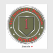 1e Infanteriedivisie ging met pensioen Sticker (Vel)
