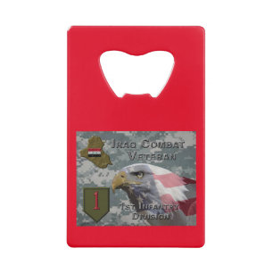1e Infanteriedivisie Irak Combat Veteraan Kredietkaart Flessenopener