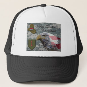 1e Infanteriedivisie Irak Combat Veteraan Trucker Pet