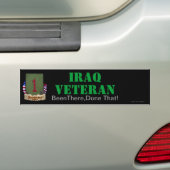 1e infanteriedivisie irak voert bumper sticker uit (Op auto)