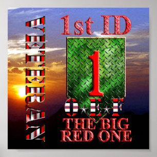 1e infanteriedivisie OEF VETERAN Poster