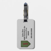 1e Infanteriedivisie Patch Bagagelabel (Achterkant verticaal)