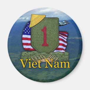 1e infanteriedivisie Vietnam veteranen patch Magne Magneet