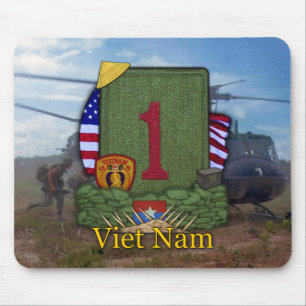 1e infanteriedivisie Vietnam vets Mousepad Muismat
