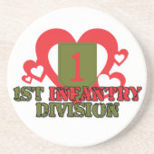 1e infanteriedivisie zandsteen onderzetter (Voorkant)