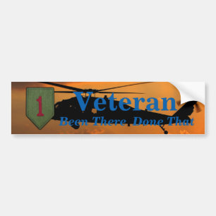 1e Infanteriegrote rode 1 LRRPS veterans Veters pa Bumpersticker