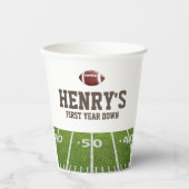 1e jaar down Football Boy's Birthday Papieren Bekers (Voorkant)