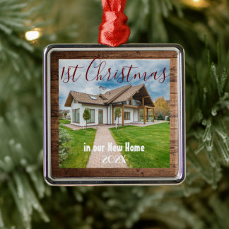 1e jaar in ons nieuwe huis - Jaar - Personaliseer Metalen Ornament