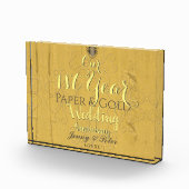 1e jaar Jubileum voor papieren en gouden bruiloft Fotoblokken (Rechts)