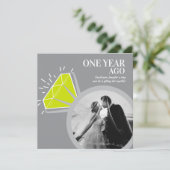 1e jubileumfeest peridot ring twee foto's kaart (Staand voorkant)