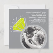 1e jubileumfeestje peridot ring twee foto's kaart (Achterkant)