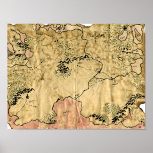 1e kaart van de vergeten Realm Poster