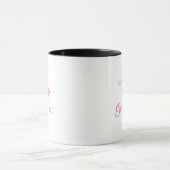 1e keer Grandma-roze bloemen Mok (Midden)