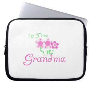1e keer Grootmaroze bloemen cadeautjes Laptop Sleeve