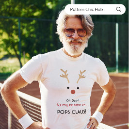 1e keer Poppen Claus Wit Modern Familie Kerstmis T-shirt