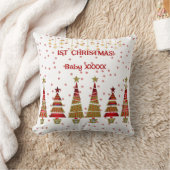 1e kerstkerstboomgaard Baby Snowflakes Kussen (Deken)
