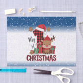 1e Kerstman Hoed Witte Sneeuw Baby Rendier Tissuepapier (Craft)