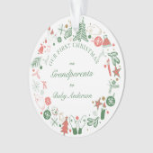 1e Kerstmis als grootouders Ornament (voorkant)